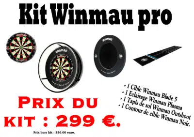 Kit pro Winmau (Cible pro, éclairage, tapis, contour)